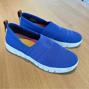 Ryka Hera Slip-On Shoes Blue Sz 11 Casual Comfort Knit Loafers Sneakers Luxury